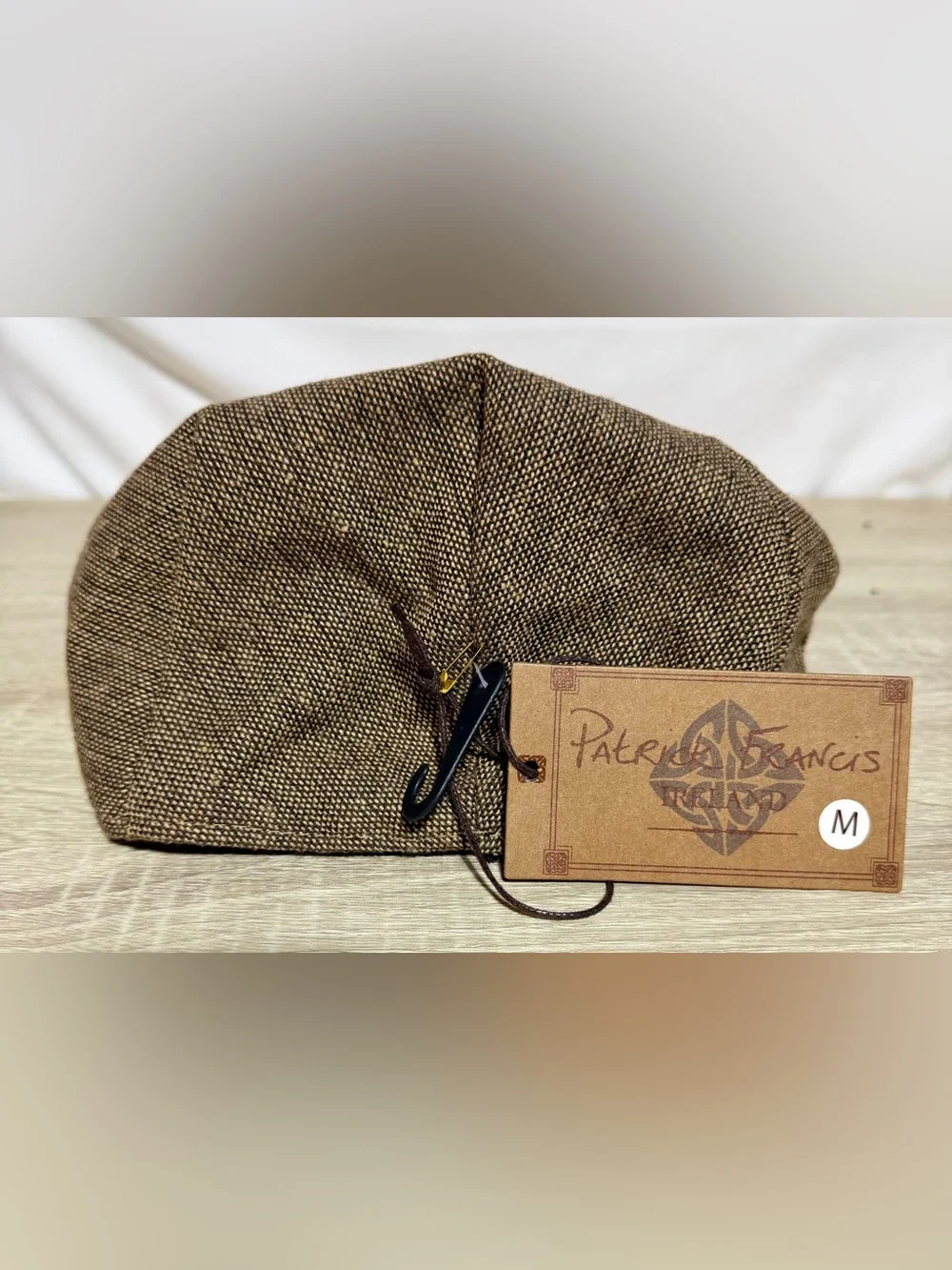 Patrick Francis Men's Ireland Tweed Flat Cap, Sz M, NWT